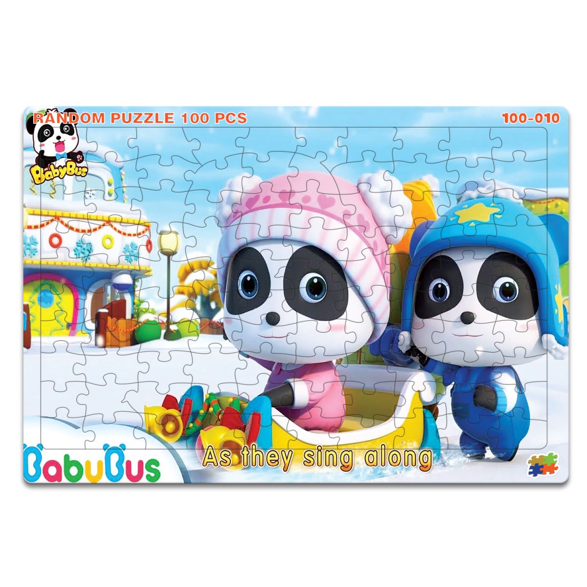 Bảng xếp hình 100 mảnh Random - Baby Bus