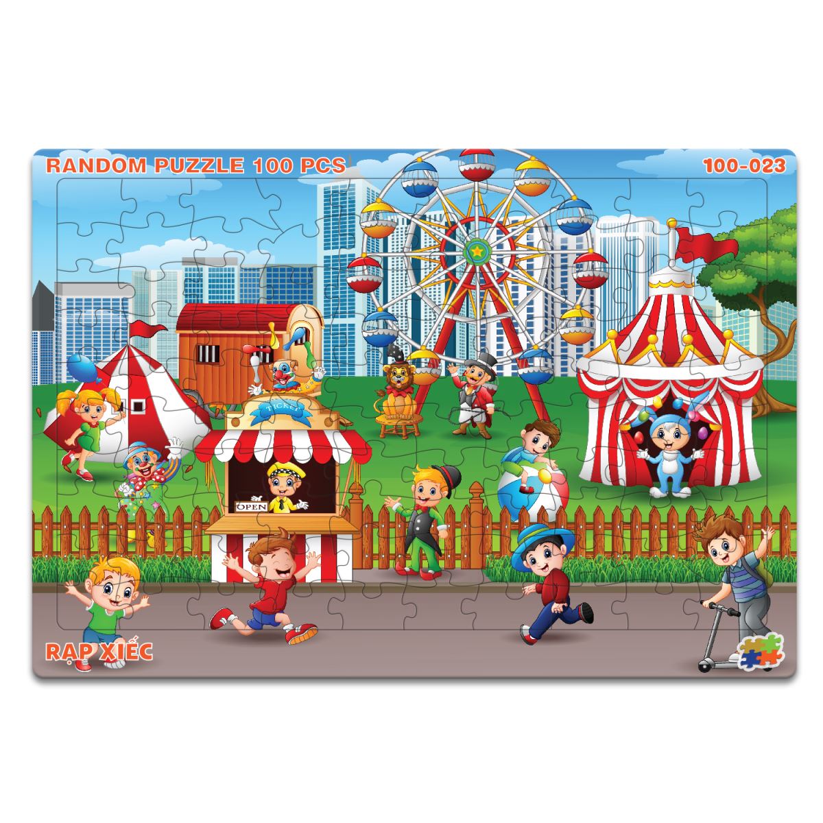 Bảng xếp hình 100 mảnh Random - Rạp xiếc