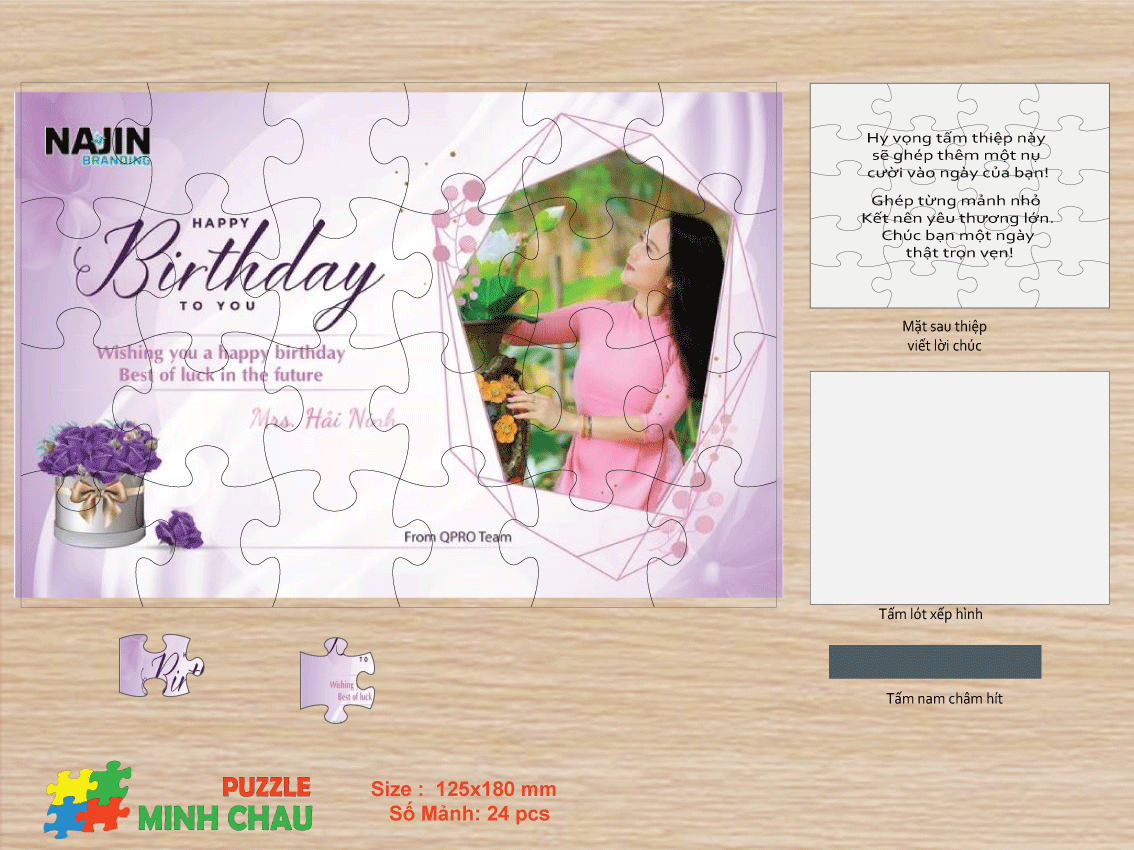 Thiệp xếp hình 12.5x18cm (mẫu sẵn)