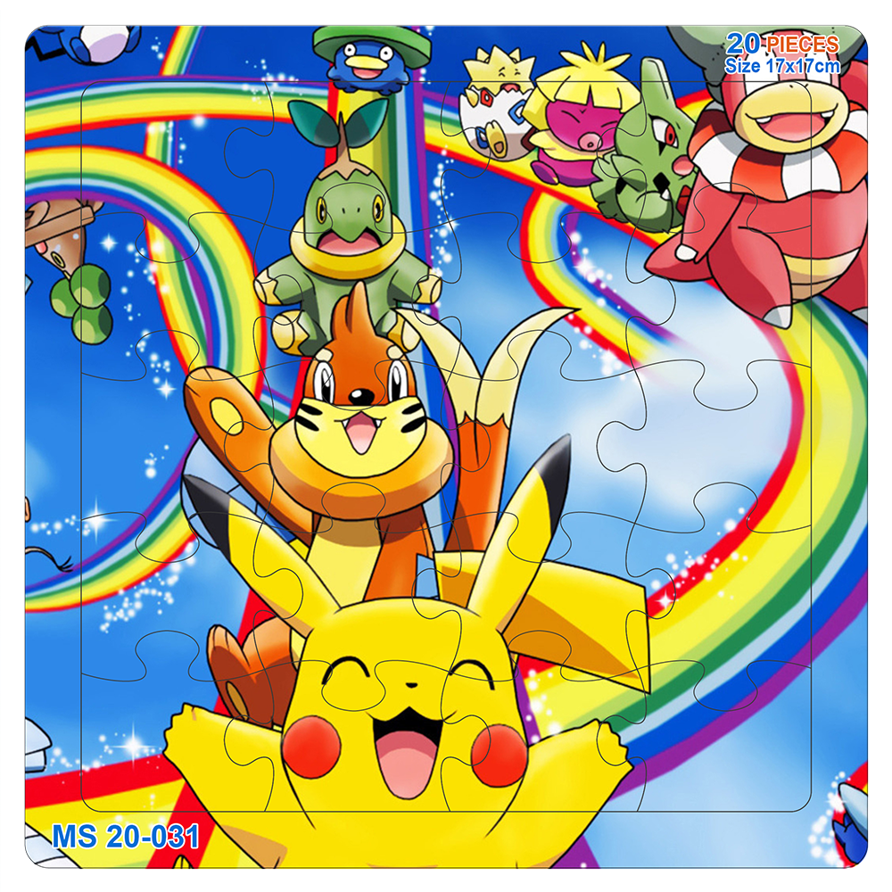 Đồ chơi xếp hình 20 mảnh Pokemon (17x17cm)