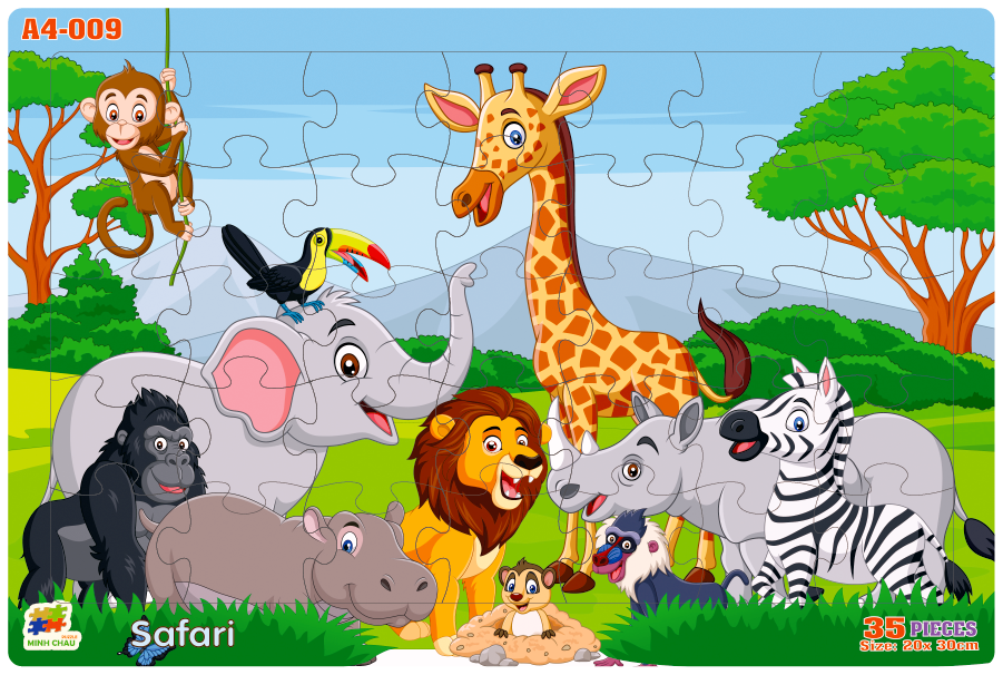 Đồ chơi xếp hình 35 mảnh Safari (20x30cm)