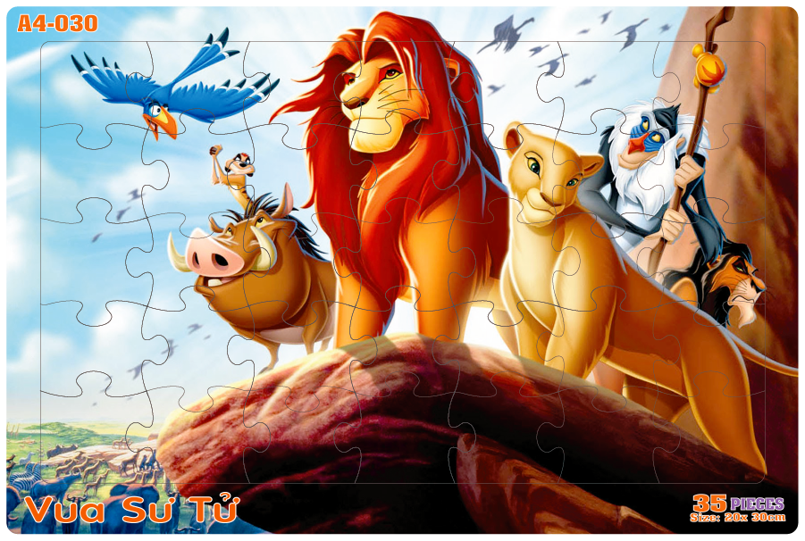 Đồ chơi xếp hình 35 mảnh Vua sư tử (20x30cm)