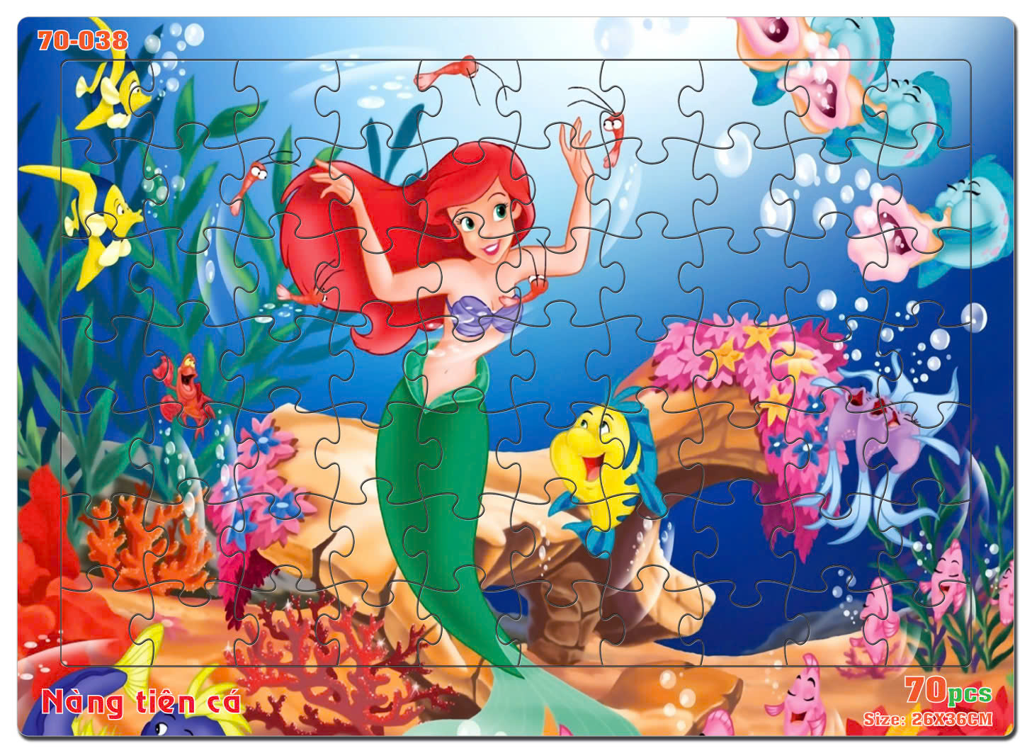 Đồ chơi xếp hình 70 mảnh Nàng tiên cá