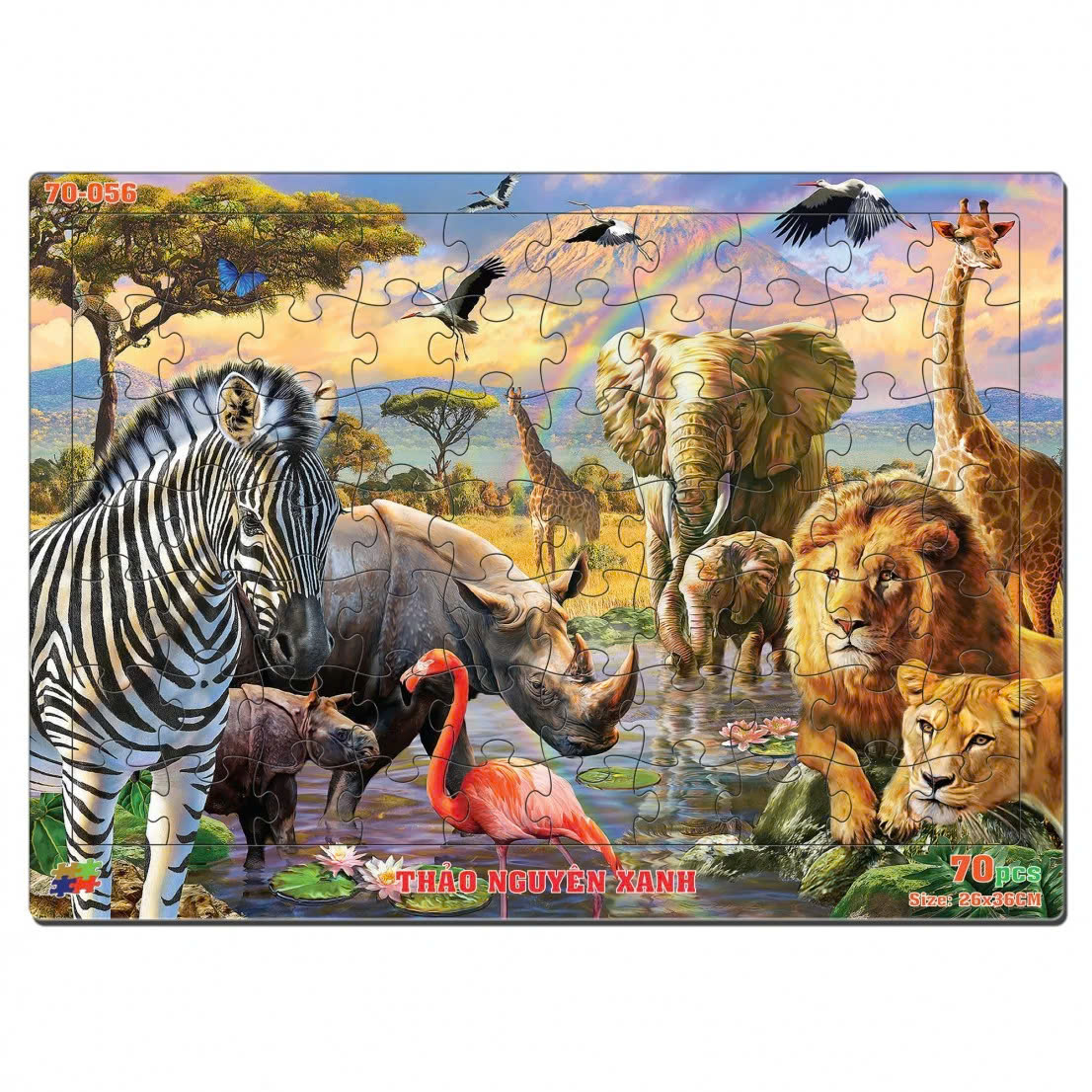 Đồ chơi xếp hình 70 mảnh Thảo nguyên xanh