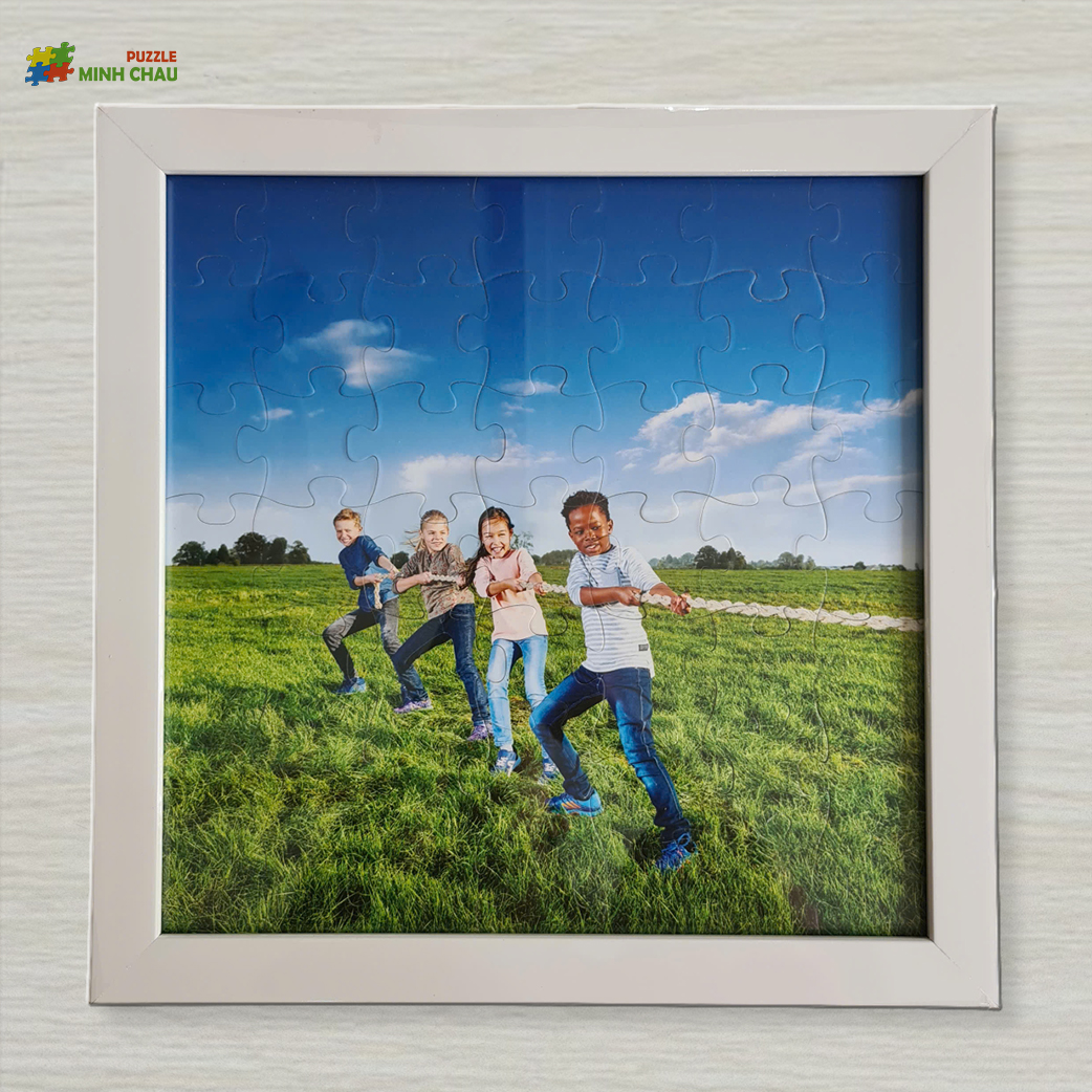 Tranh xếp hình cá nhân 10x10cm 49 mảnh