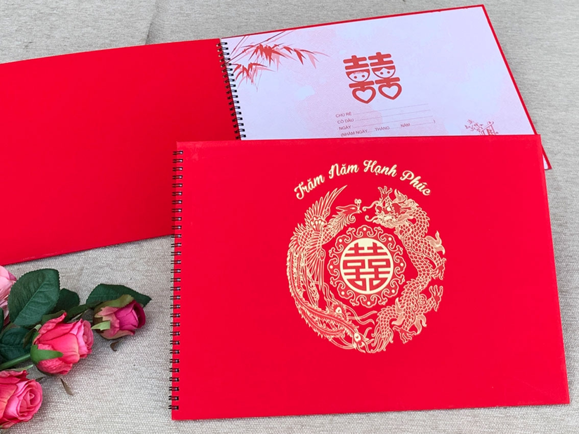 Sổ Ký Tên SKT-01 đỏ nhung ( 1 - 10 cuốn)