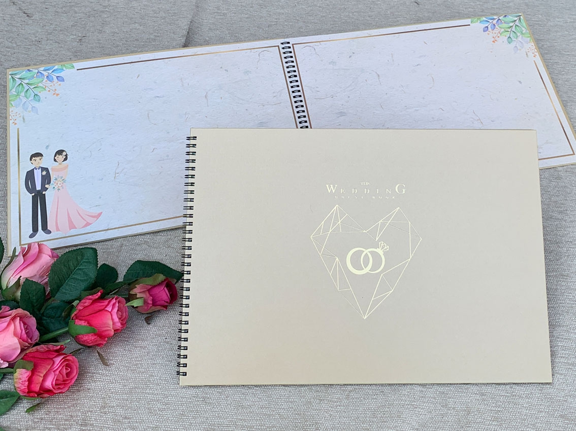 Sổ Ký Tên SKT-03 Kem đậm nhũ (1 - 10 cuốn)