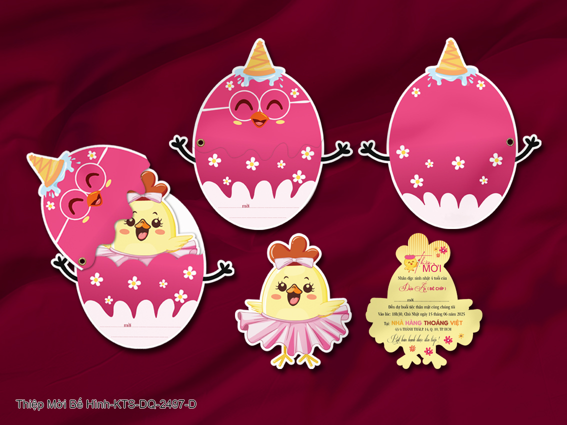 Thiệp mời bé yêu - KTS-2497-D